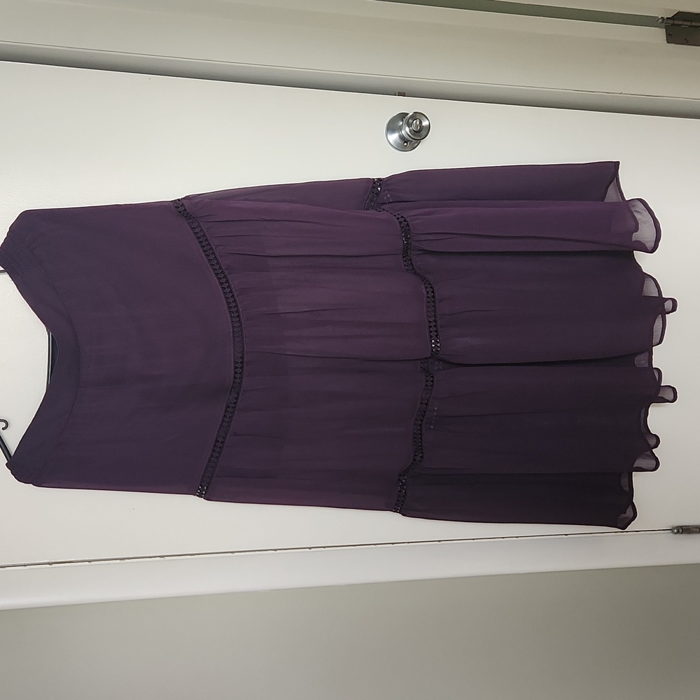 Purple sheer skirt